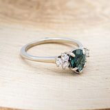 "GINA" - ENGAGEMENT RING WITH DIAMOND ACCENTS - SHOWN WITH PEAR-SHAPED MONTANA SAPPHIRE - SELECT YOUR OWN STONE