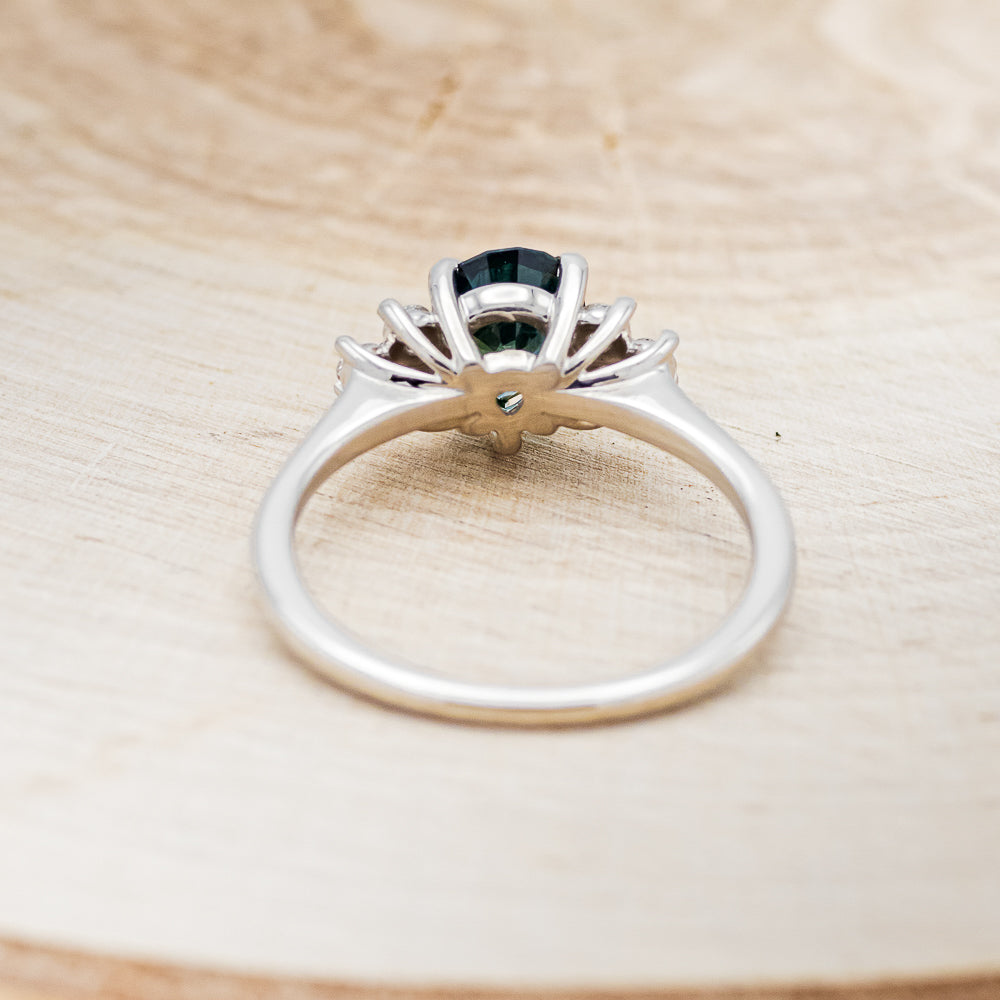 "GINA" - ENGAGEMENT RING WITH DIAMOND ACCENTS - SHOWN WITH PEAR-SHAPED MONTANA SAPPHIRE - SELECT YOUR OWN STONE-5