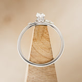 "JULIE" - MARQUISE MOISSANITE ENGAGEMENT RING WITH DIAMOND ACCENTS-5