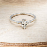 "JULIE" - MARQUISE MOISSANITE ENGAGEMENT RING WITH DIAMOND ACCENTS-4