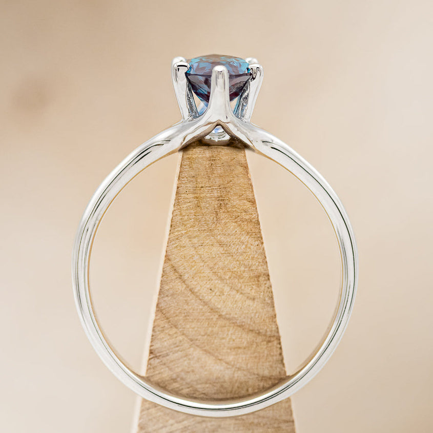 "TULIP" - MARQUISE LAB-GROWN ALEXANDRITE SOLITAIRE ENGAGEMENT RING-6