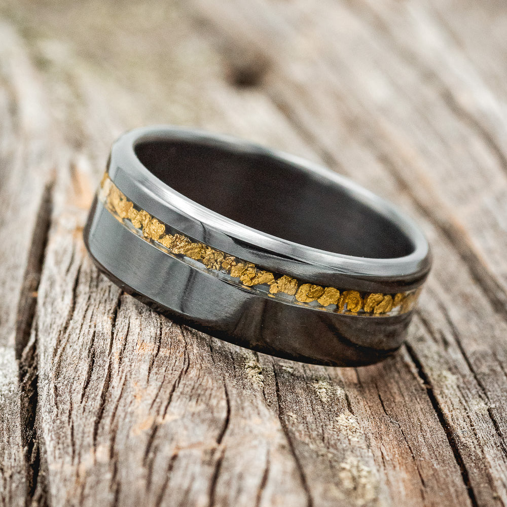 "VERTIGO" - GOLD NUGGET WEDDING RING-2