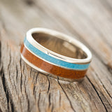 "RAPTOR" - TERRACOTTA & TURQUOISE WEDDING BAND-2