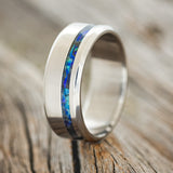 "VERTIGO" - PAUA SHELL WEDDING BAND-1