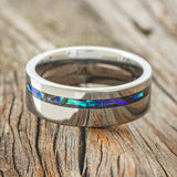 "VERTIGO" - PAUA SHELL WEDDING BAND-6