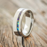 "VERTIGO" - PAUA SHELL WEDDING BAND - READY TO SHIP-4