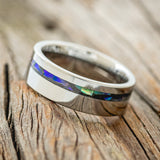 "VERTIGO" - PAUA SHELL WEDDING BAND - READY TO SHIP-5