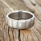 "DALLAS" - SOLID METAL WEDDING BAND WITH FLUTED FINISH