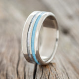 "COSMO" - TURQUOISE & MOTHER OF PEARL WEDDING RING-1