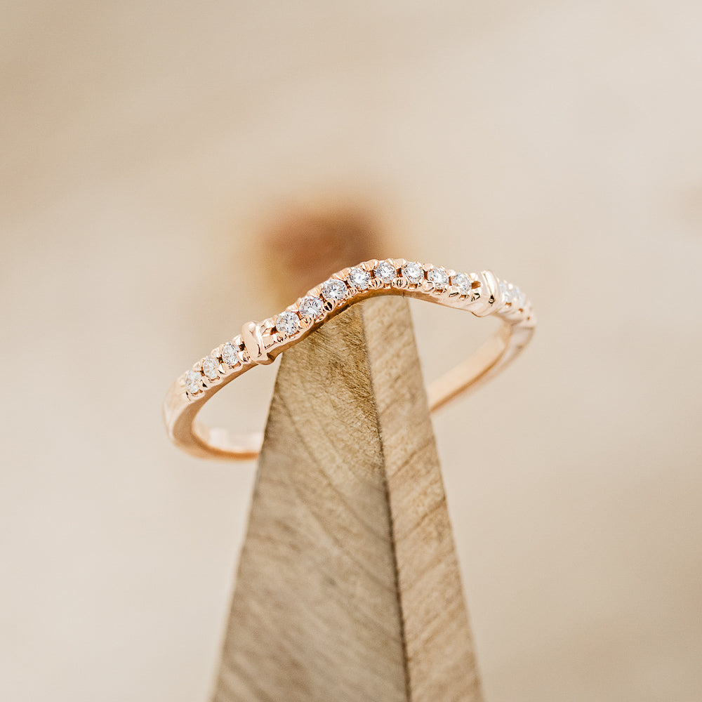 "EVLIN" - OVAL OPAL ENGAGEMENT RING WITH DIAMOND ACCENTS & TRACER-14