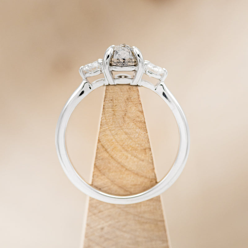 "NAYA" - ENGAGEMENT RING WITH DIAMOND ACCENTS - MOUNTING ONLY - SELECT YOUR OWN STONE