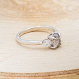 "NAYA" - ENGAGEMENT RING WITH DIAMOND ACCENTS - MOUNTING ONLY - SELECT YOUR OWN STONE