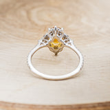 "NORTH STAR" - OVAL CITRINE ENGAGEMENT RING WITH DIAMOND HALO & ACCENTS-6