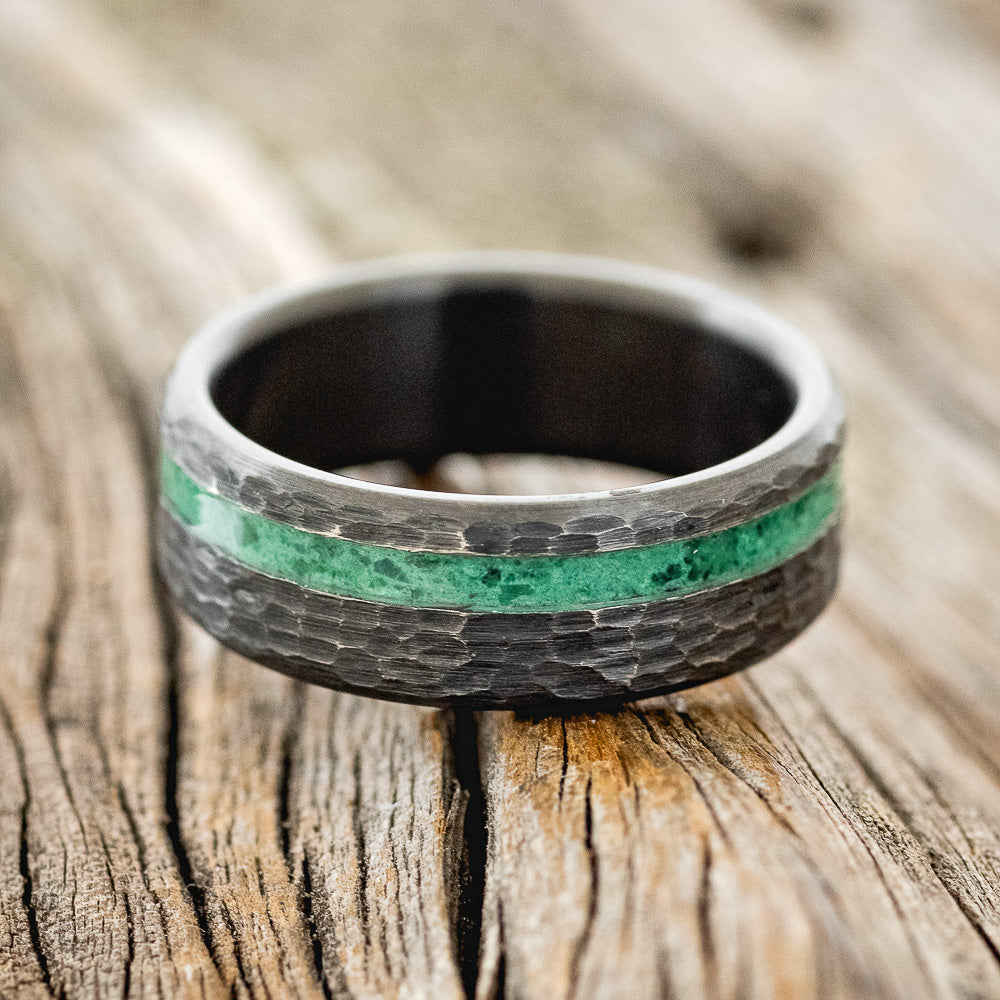 "VERTIGO" - MALACHITE WEDDING RING-3