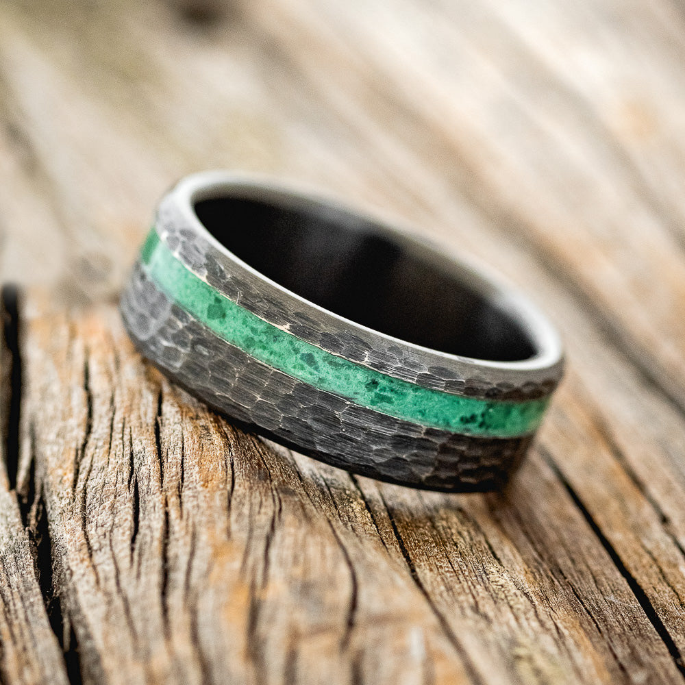 "VERTIGO" - MALACHITE WEDDING RING-2
