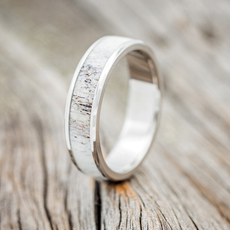 "RAINIER" - ELK ANTLER WEDDING BAND - READY TO SHIP-1