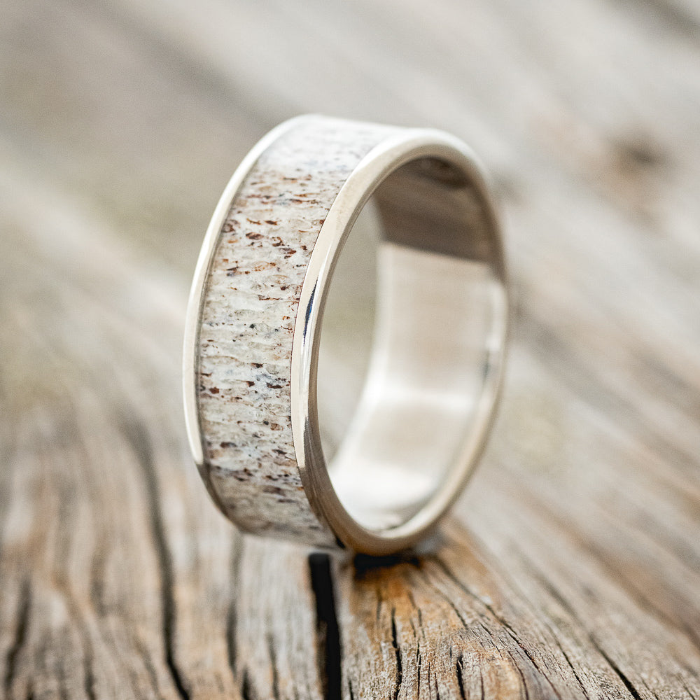 "RAINIER" - MATCHING SET OF ANTLER WEDDING BANDS-2