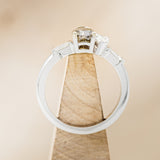 "JULIETTE" - TOI ET MOI PEAR-SHAPED SALT & PEPPER DIAMOND ENGAGEMENT RING WITH DIAMOND ACCENTS-5