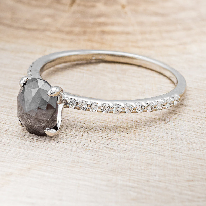 "RAMONA" - ENGAGEMENT RING WITH DIAMOND ACCENTS - MOUNTING ONLY - SELECT YOUR OWN STONE-5