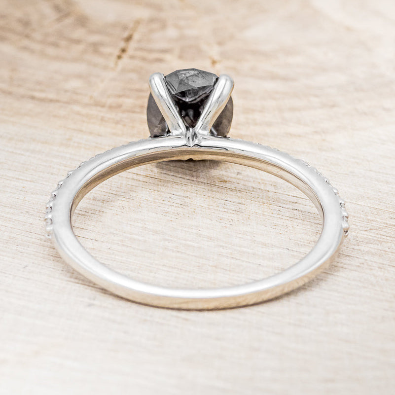 "RAMONA" - ENGAGEMENT RING WITH DIAMOND ACCENTS - MOUNTING ONLY - SELECT YOUR OWN STONE-7