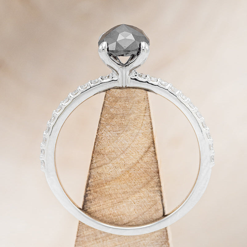 "RAMONA" - ENGAGEMENT RING WITH DIAMOND ACCENTS - MOUNTING ONLY - SELECT YOUR OWN STONE-10