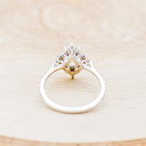 "NORTH STAR" - BRILLIANT CUT OVAL MOISSANITE ENGAGEMENT RING WITH DIAMOND ACCENTS & DIAMOND TRACER-18