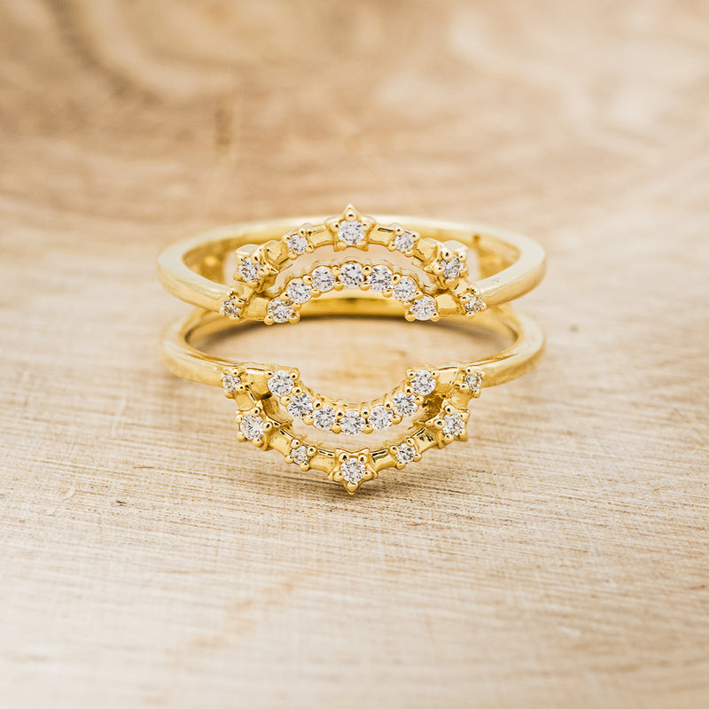 "ZAIA" - 14K GOLD RING GUARD WITH DIAMOND ACCENTS-2