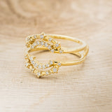 "ZAIA" - 14K GOLD RING GUARD WITH DIAMOND ACCENTS-4