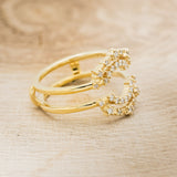 "ZAIA" - 14K GOLD RING GUARD WITH DIAMOND ACCENTS-3