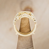 "HECATE" - PAVÉ DIAMOND CRESCENT MOON RING GUARD - 14K YELLOW GOLD - SIZE 6