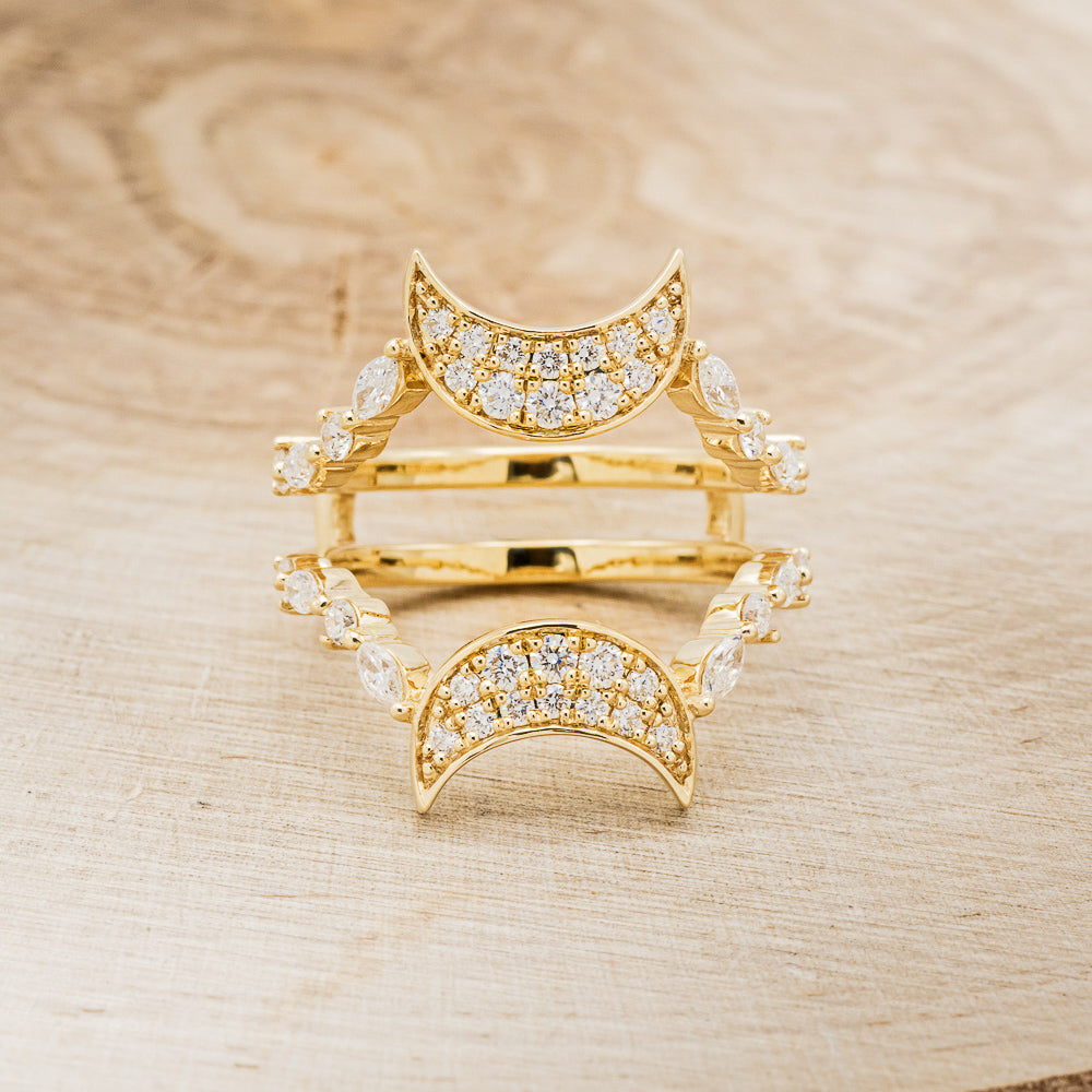 "HECATE" - PAVÉ DIAMOND CRESCENT MOON RING GUARD-4