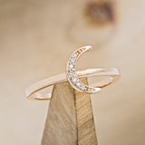 "DAY DREAM" - PAVÉ DIAMOND CRESCENT MOON STACKING BAND