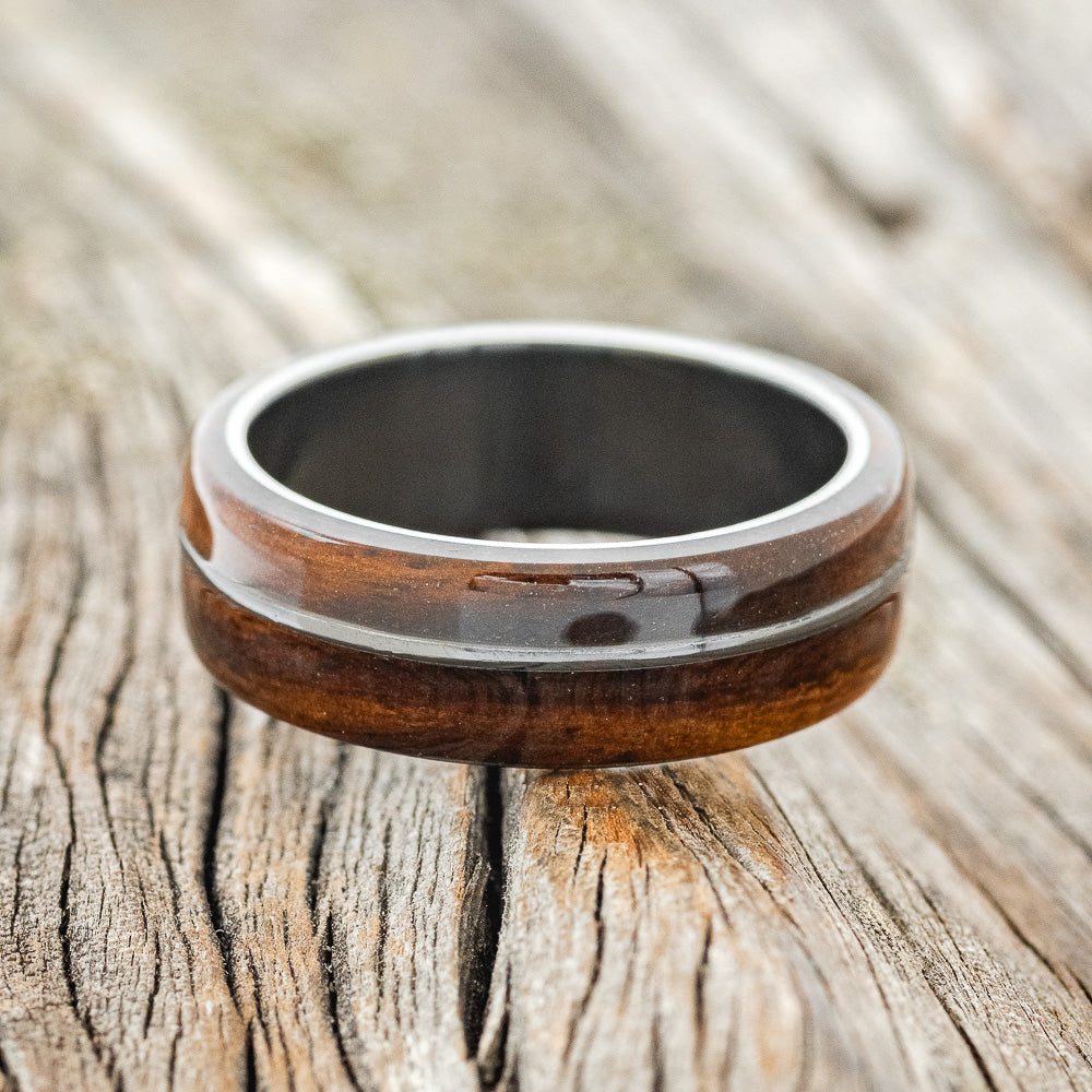 "GOLDEN" - IRONWOOD WEDDING BAND-6