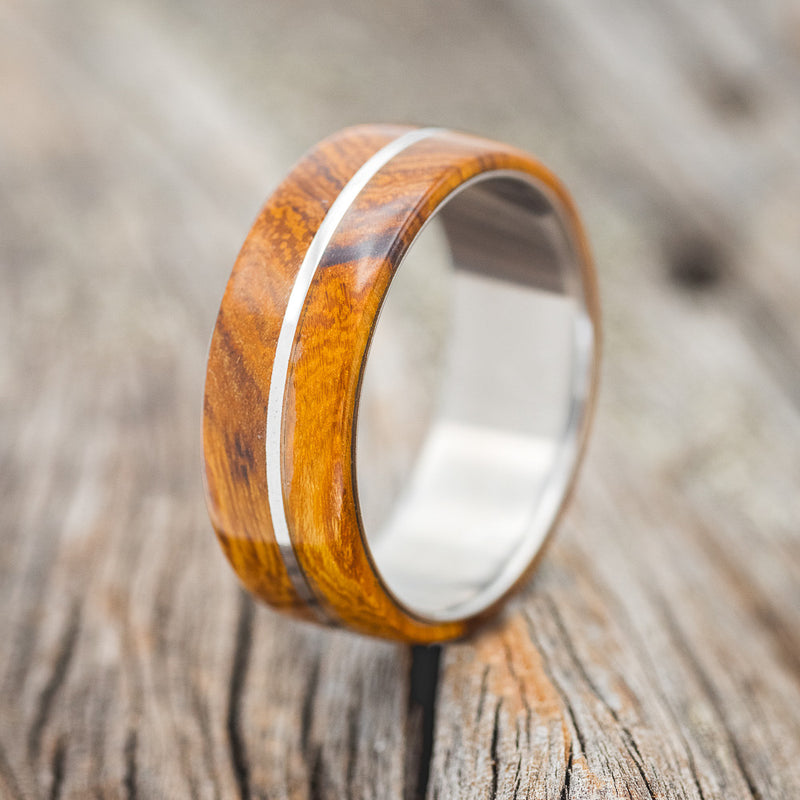 "GOLDEN" - IRONWOOD WEDDING BAND - READY TO SHIP-1