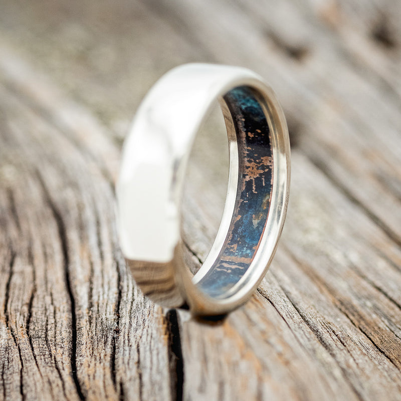 PATINA COPPER LINED WEDDING BAND