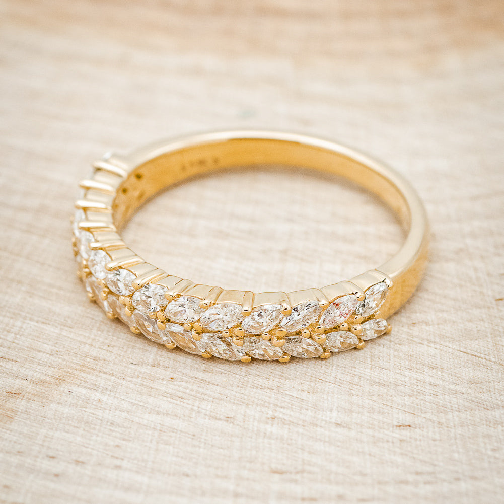 "ESMEREE" - MARQUISE DIAMOND STACKING WEDDING BAND-3