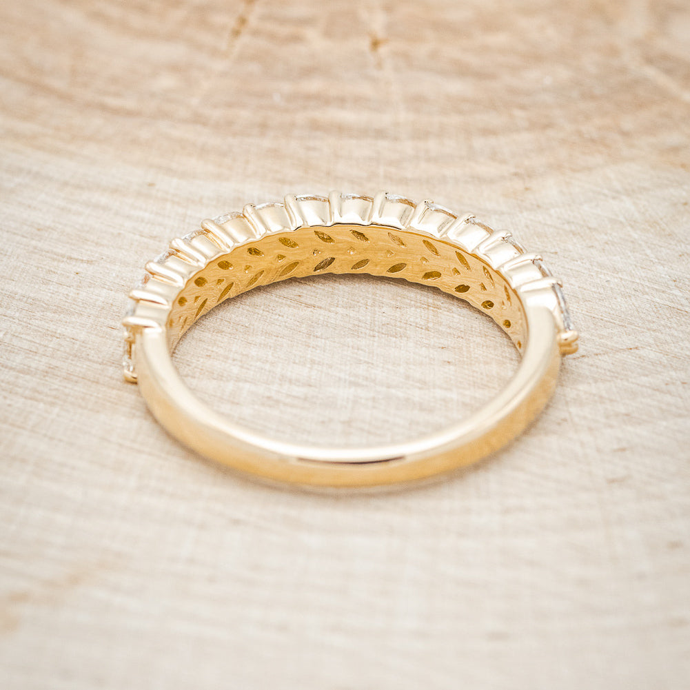 "ESMEREE" - MARQUISE DIAMOND STACKING WEDDING BAND-6