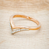"VALERIE" - TWO-TONED V-SHAPED DIAMOND STACKING BAND