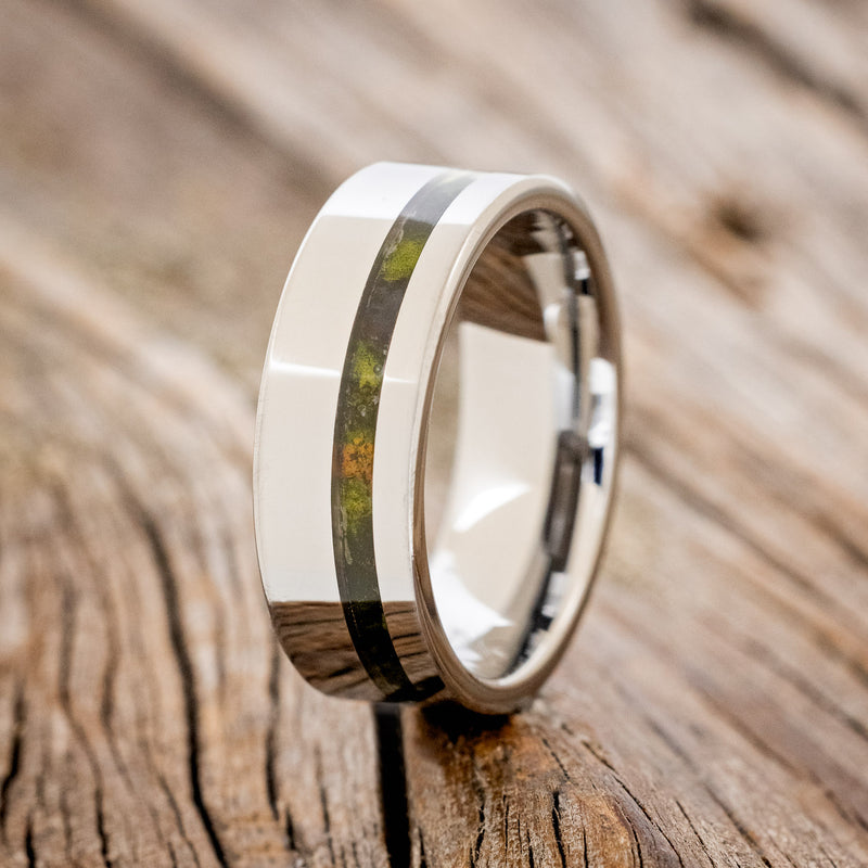 "VERTIGO" - MOSSY PATINA COPPER WEDDING BAND-4