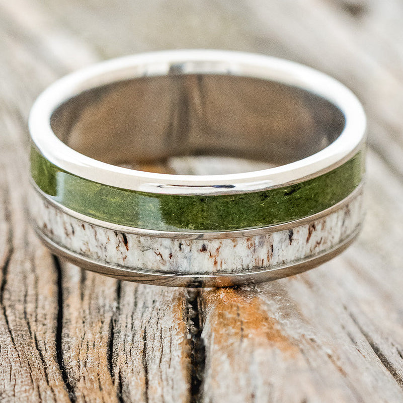 "DYAD" - MOSS & ANTLER WEDDING BAND-3