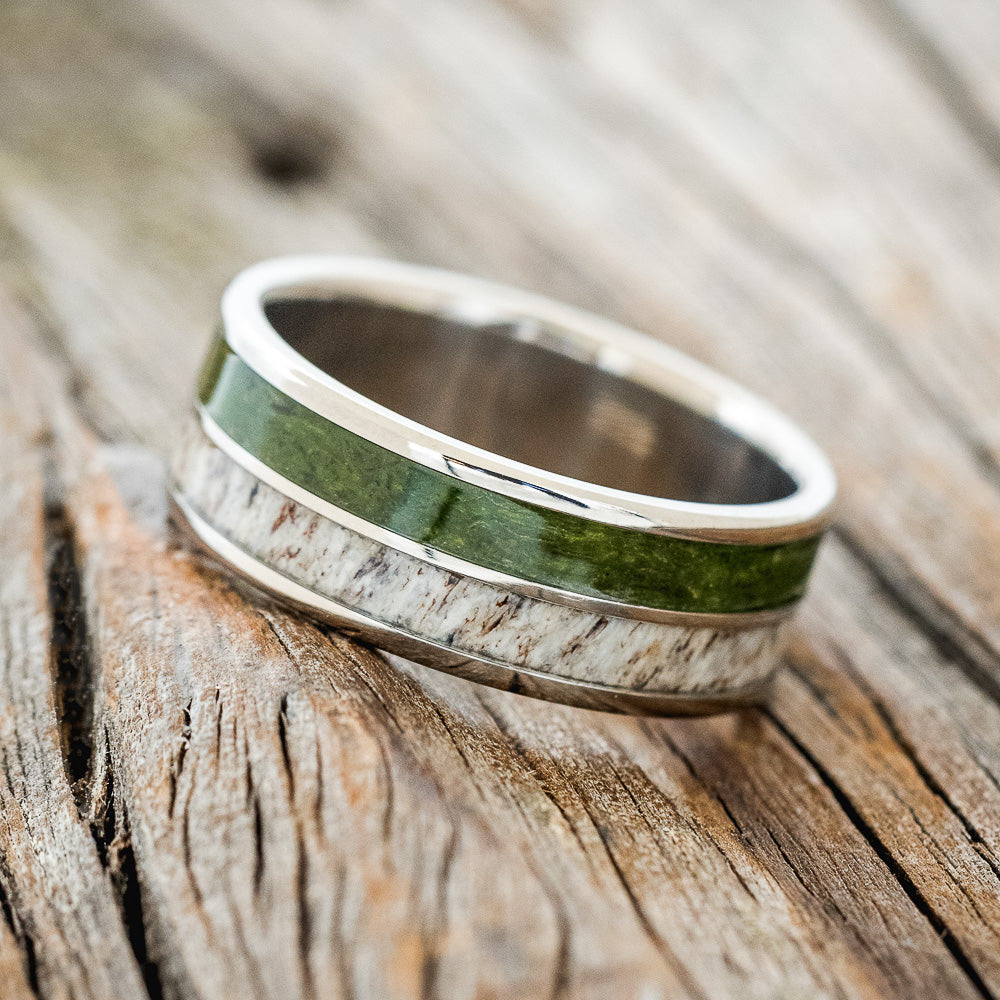 "DYAD" - MOSS & ANTLER WEDDING BAND-2