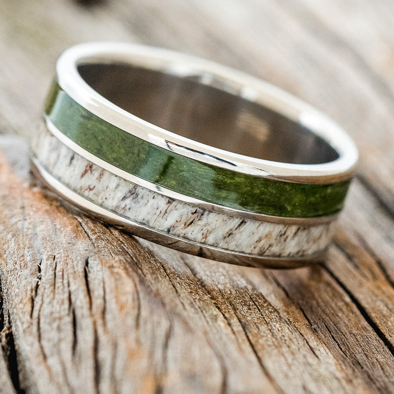 "DYAD" - MOSS & ANTLER WEDDING BAND-2