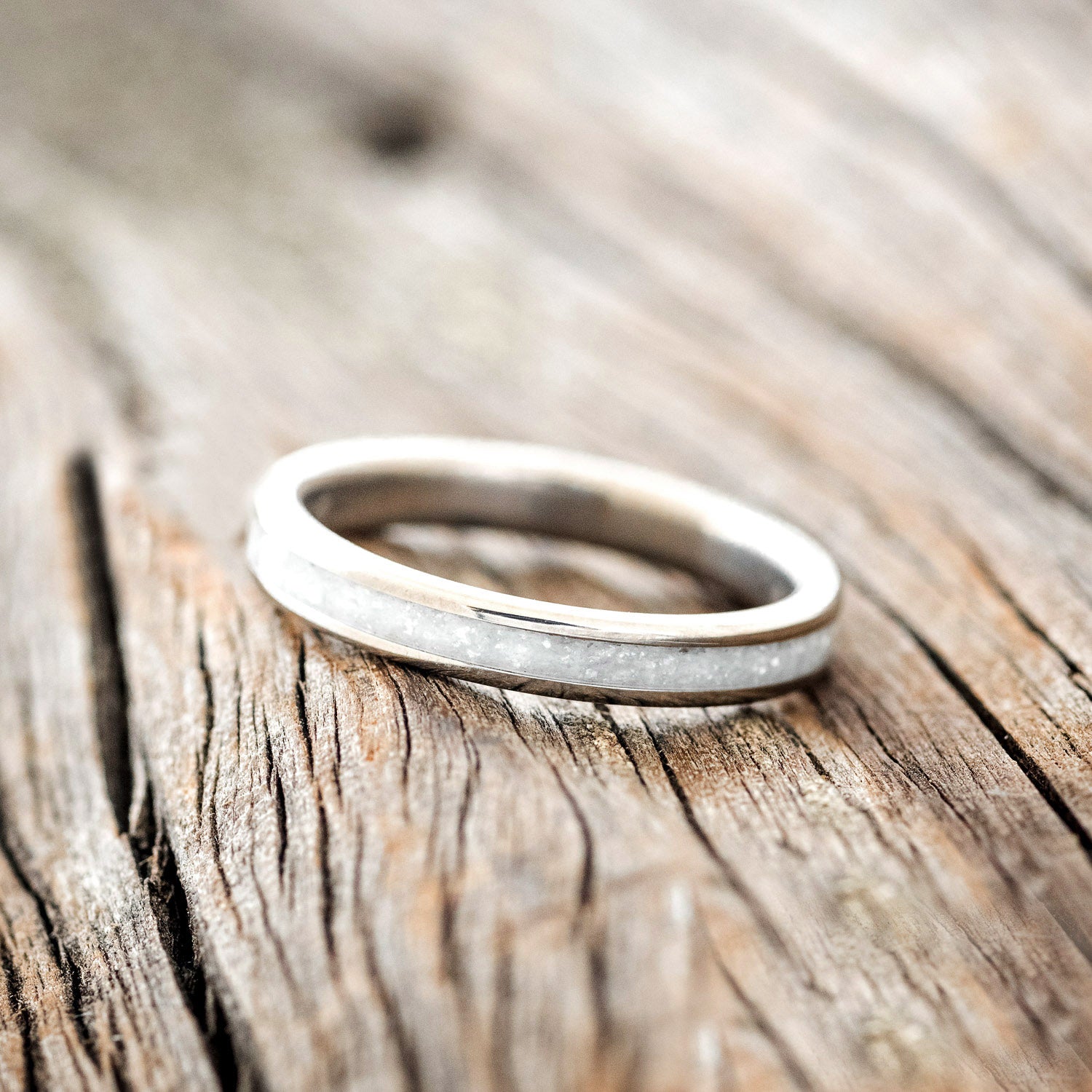 "COSMO" - MATCHING SET OF ANTLER & DIAMOND DUST WEDDING BANDS-7