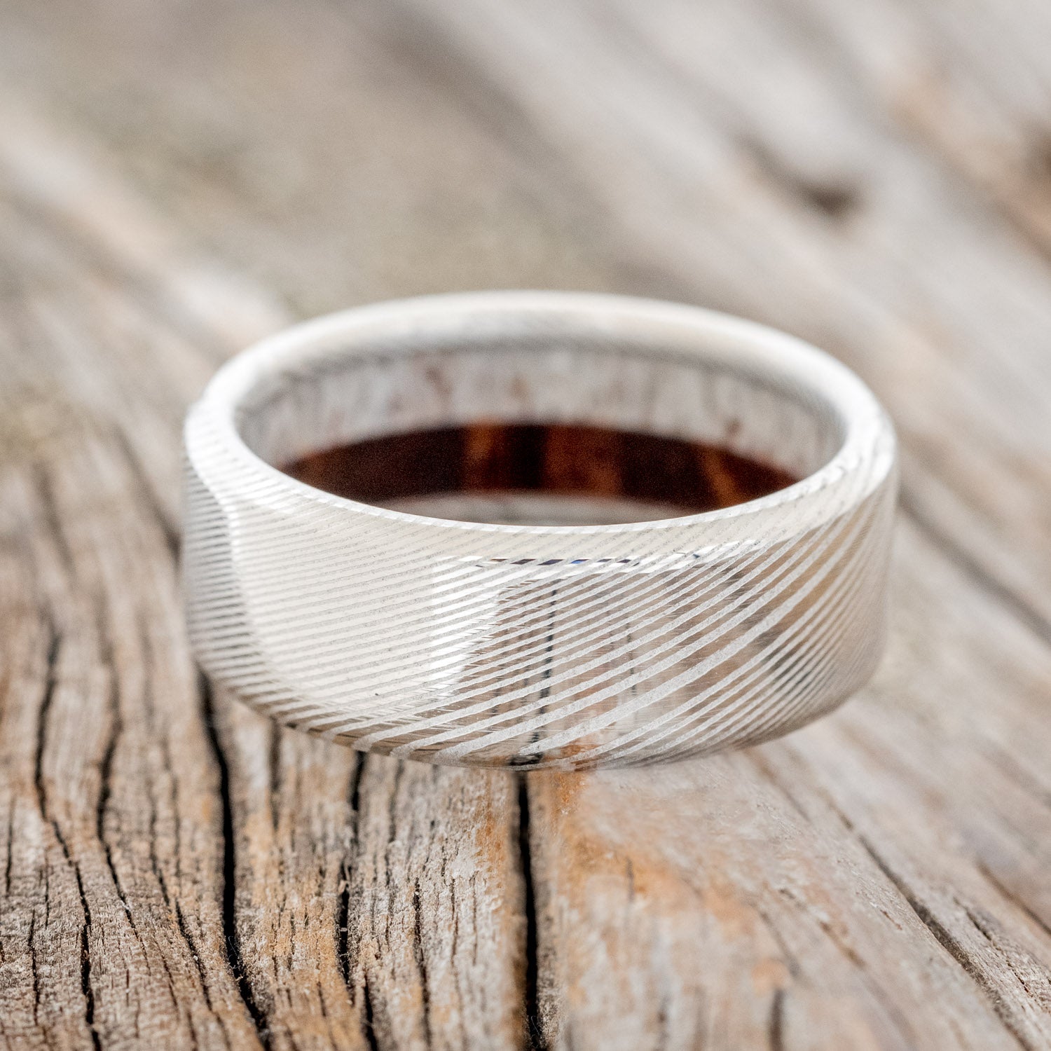 REDWOOD & ANTLER LINED WEDDING RING-5