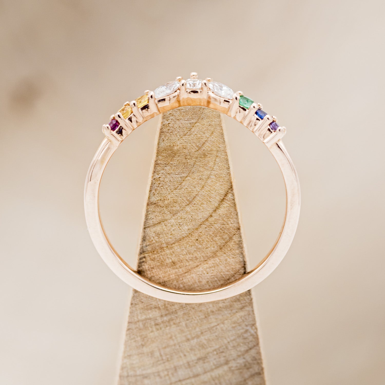 "REIGN" - MARQUISE PRIDE TRACER WITH RAINBOW ACCENT STONES-5