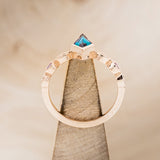 "BIANCA" - BRIDAL SUITE - KITE CUT LAB-GROWN ALEXANDRITE ENGAGEMENT RING WITH ALEXANDRITE & DIAMOND ACCENTS-8