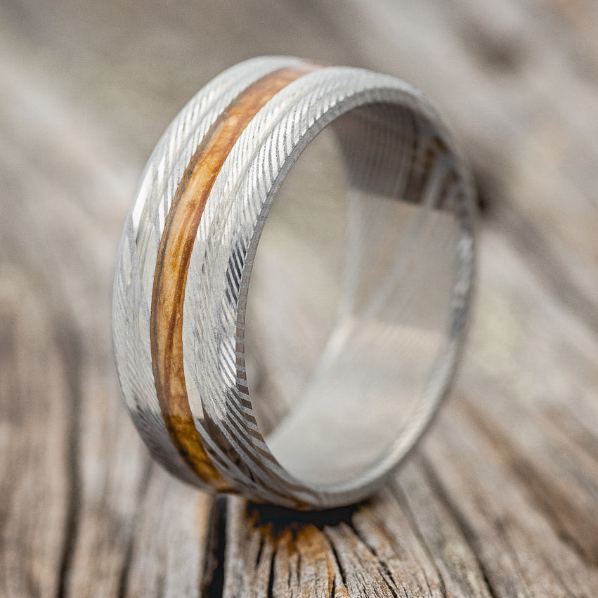 "AUSTIN" - WHISKEY BARREL OAK WEDDING RING-5