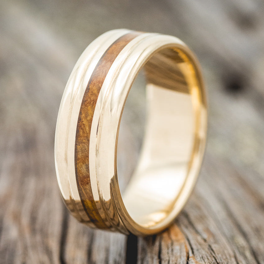"AUSTIN" - WHISKEY BARREL OAK WEDDING RING-11