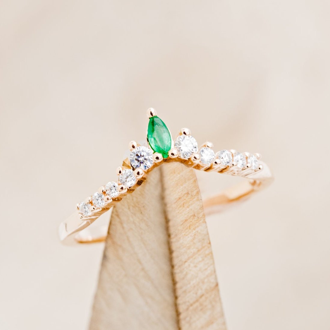 "SAGE" - TRACER WITH EMERALD & DIAMOND ACCENTS-7