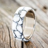 "HAVEN" - WHITE TURQUOISE TRUSTONE WEDDING BAND-1